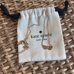 Kate Spade Gold Double Heart “MOM” Necklace